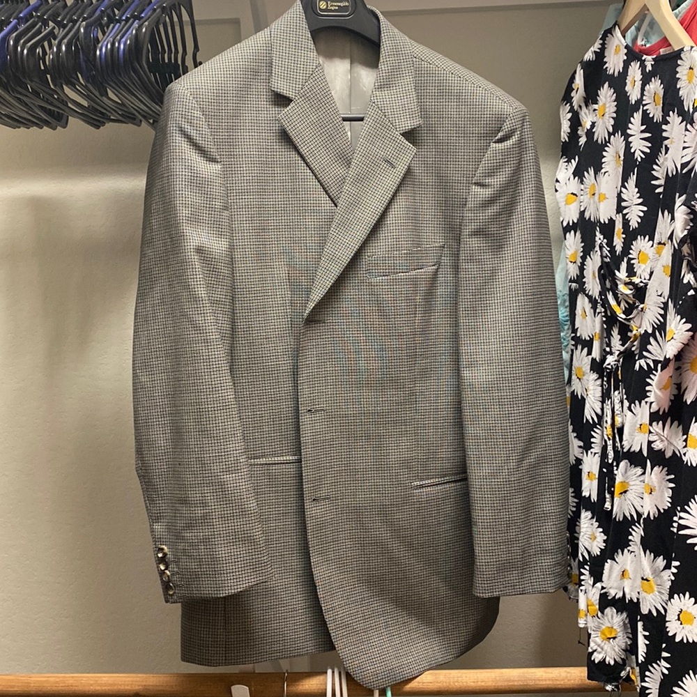 Men’s Black & White Suit Jacket Hugo Boss Made Exclus… - Gem